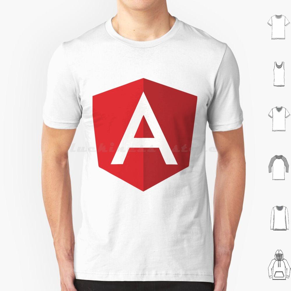 Angular Logo T Shirt Cotton Men Women DIY Print Angular Javascript Angularjs Js Programming Logo Angular Js Development Web