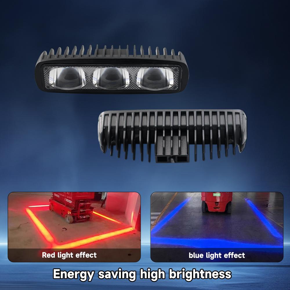 LED Forklift Warning Light - High Brightness Waterproof Dual Color Red & Blue Warning Light Energy Saving and Easy Installation