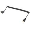 90 Degree Right Angled HD Multimedia Interface Male to Male Extender Coiled Cable for Computer TV