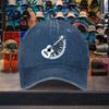 Guitar Piano Blend Musician Baseball Cap Washed Denim Adjustable Vintage Cap for Unisex Outdoor Casual