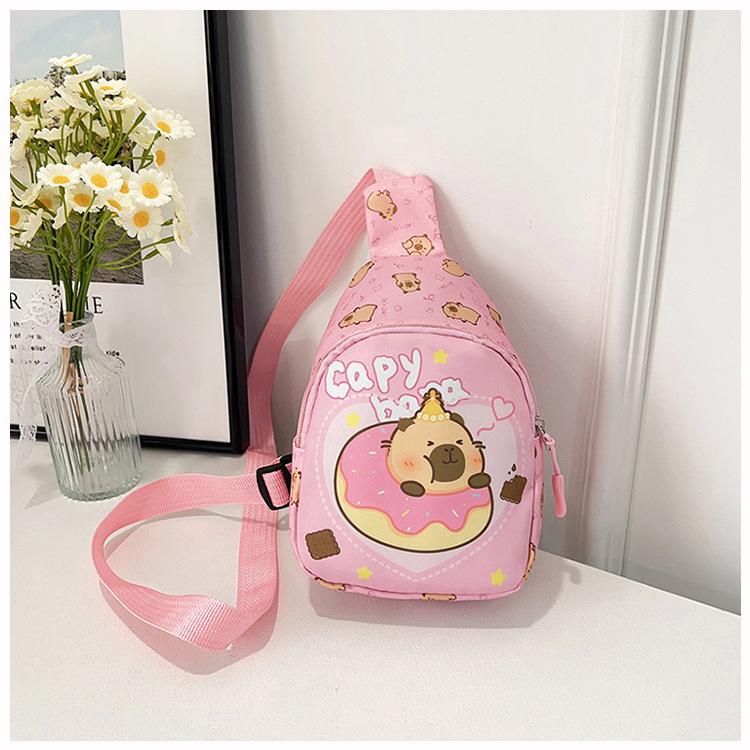 New Children's Cartoon Cute Baby Breast Bag Trendy Fashion Versatile High Value Messenger Bag Travel Light Bag