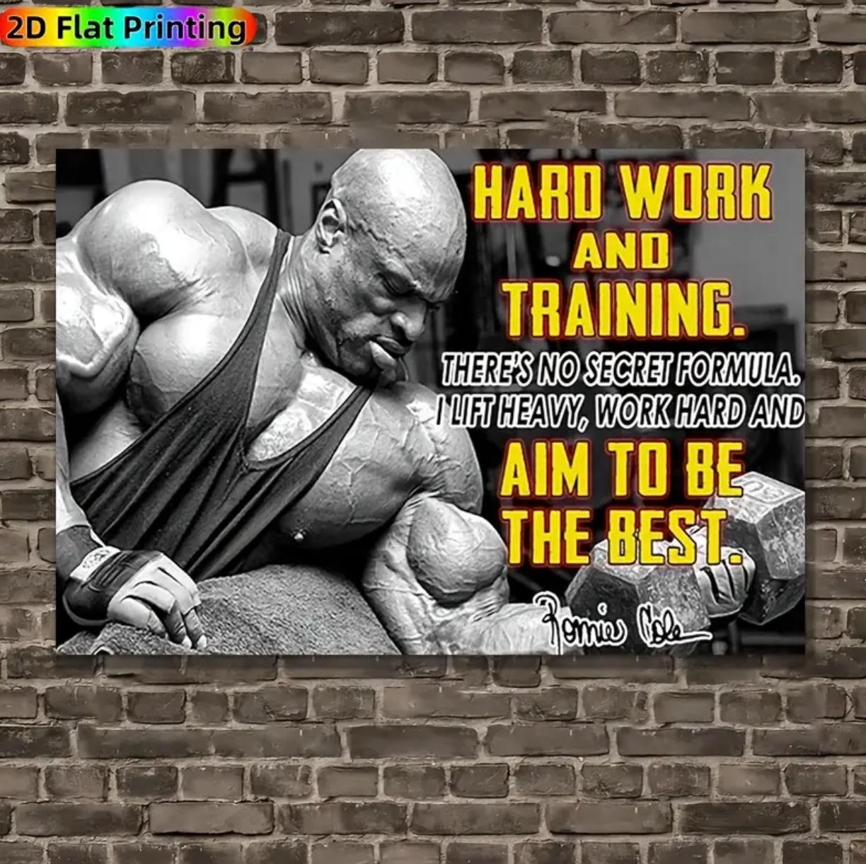 Motivational Fitness Gym Wall Poster - Bodybuilding Decor Art 10x15