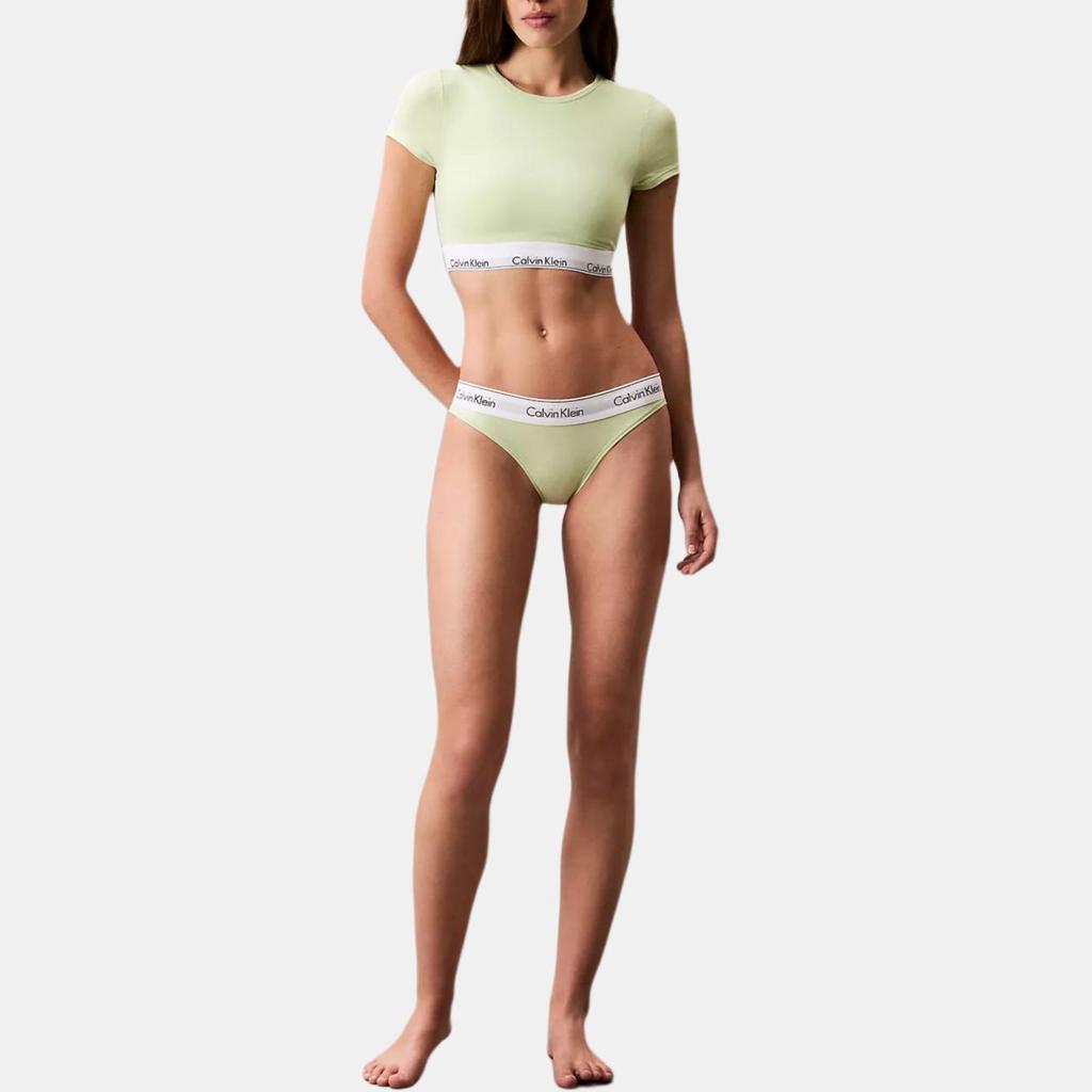 Calvin Klein T-shirt corta morbida a girocollo Stile comodo a maniche corte Reggiseno Intimo da donna QF7213-VOH