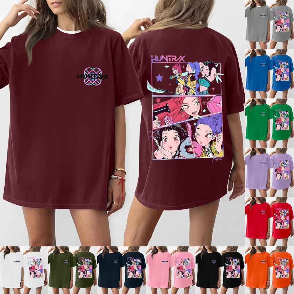 Women's Round Neck Printed Short-sleeved T-shirt Top