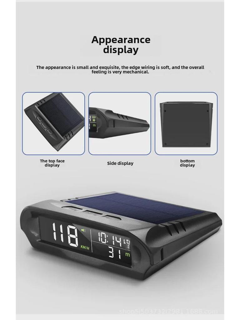 Solar GPS Auto Head-Up Display - Geschwindigkeit, Zeit & Höhe HUD