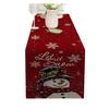 Snowman Snowflake Print Christmas Party Table Runner Festives Table Setting Tablecloth Kitchen Decors Polyester Fabric