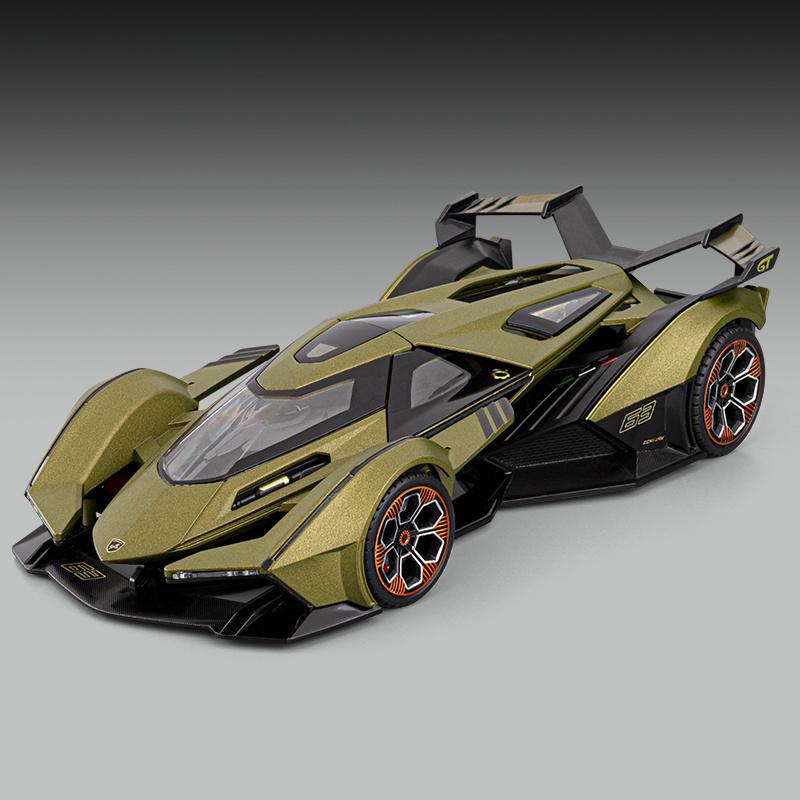 1:18 Lamborghini Vision Gran Turismo V12 GT Miniature Scale Metal Vehicle Ornament Trendy Auto Accessory For Car & Hobby Boy Toy vdu7