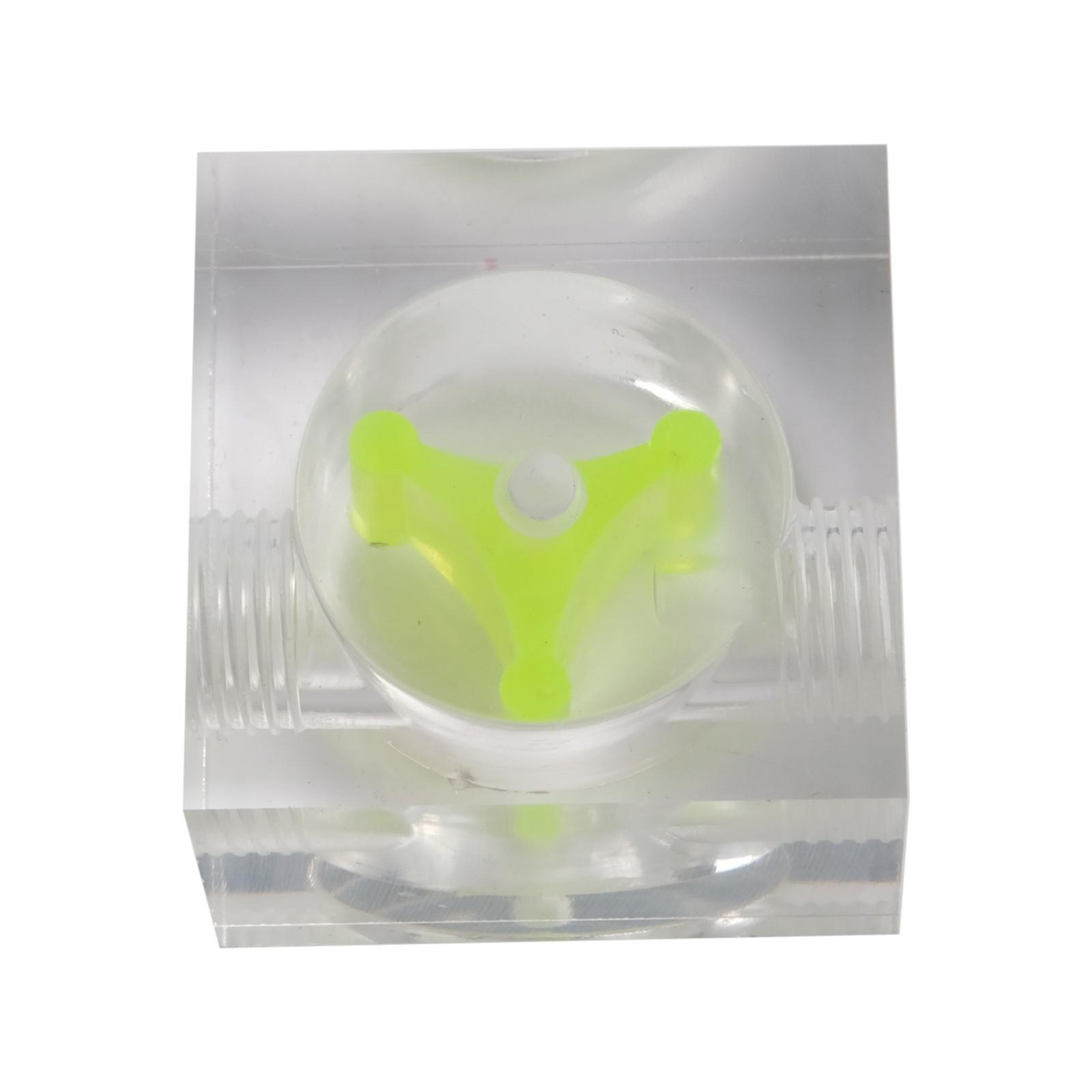 

1шт 2-ходовий індикатор водяного охолодження Акриловий прозорий витратомір Різьба G1/4 C