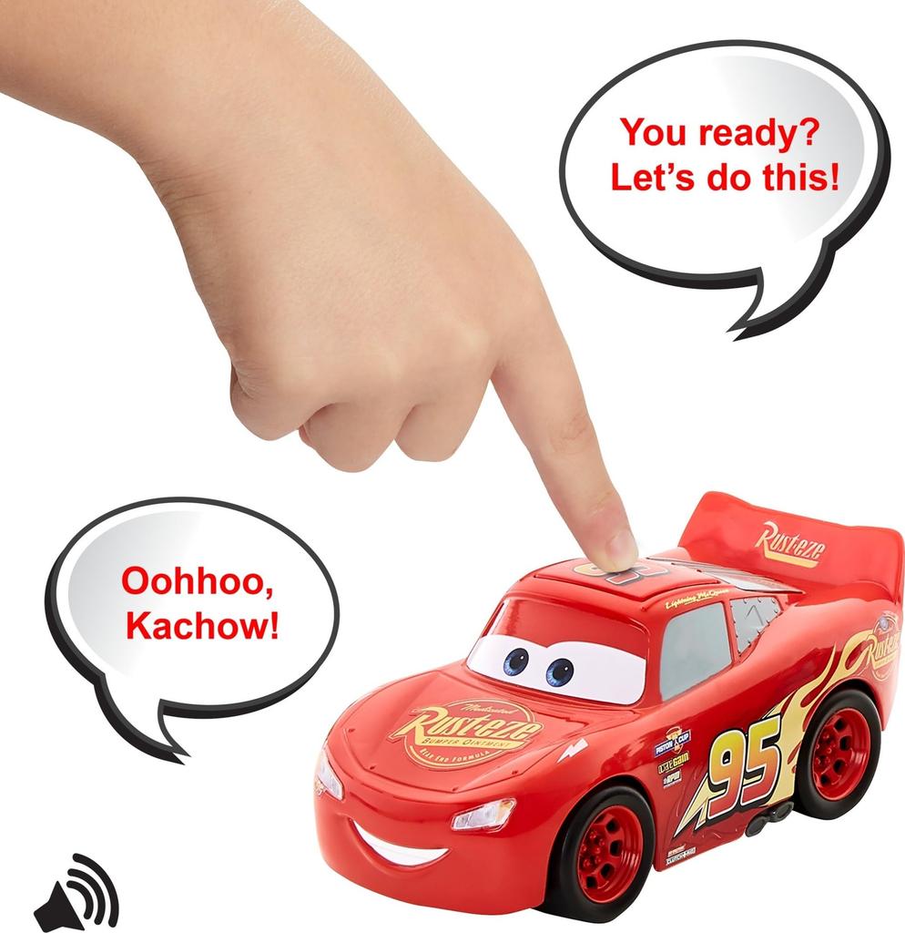 Disney Pixar Carros Caminhão Falante Relâmpago McQueen Veículo Falante Brinquedo de Filme com Som Personagem Colecionável Presente para Crianças Colecionadores 5,5 polegadas