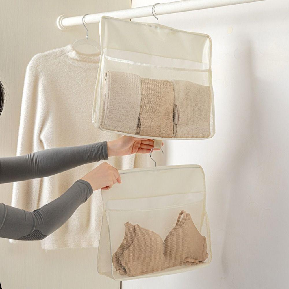 Space Saving Bra Storage Organizer Mesh Pockets Closet Organizer Premium Hanging Storage Bag  Door