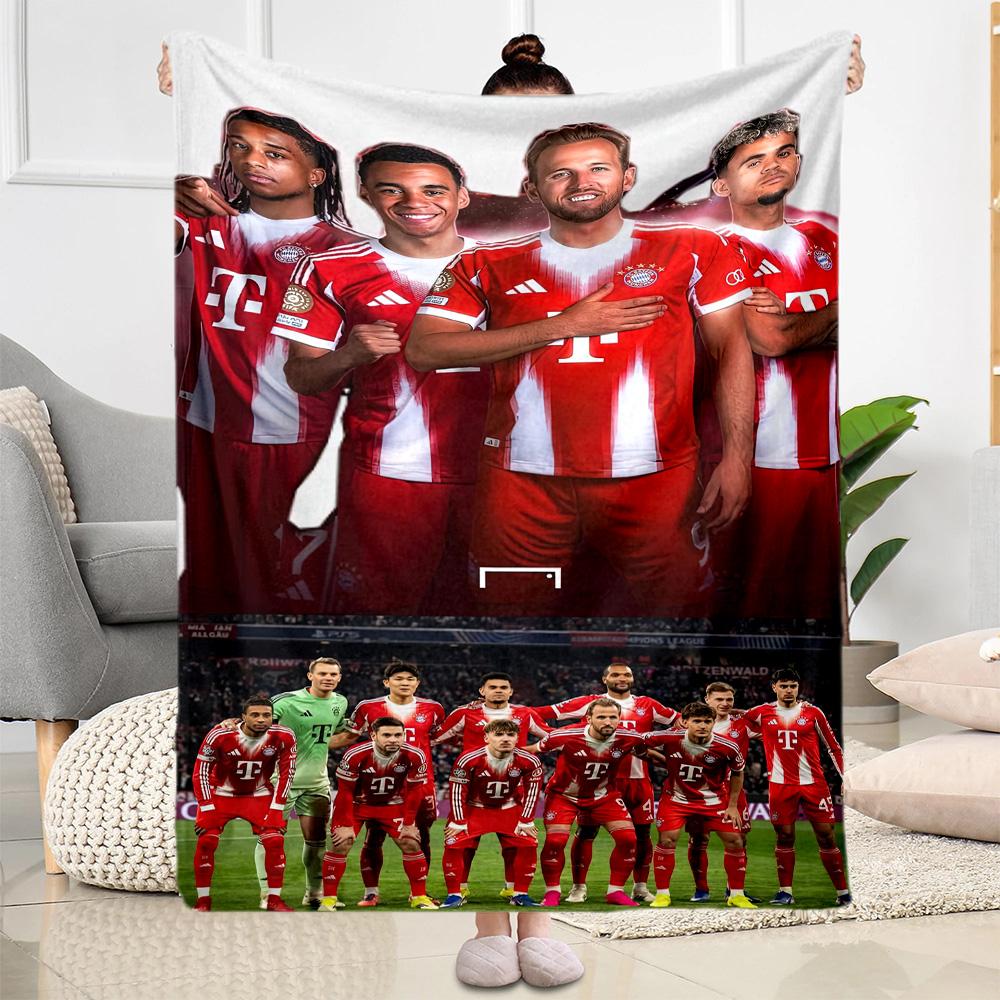 Bayern Munich Blanket Durable Comfort Perfect for Bed Bedding Office Chair Four Seasons Universal Digital Print Birthday Christmas Gift Blanket