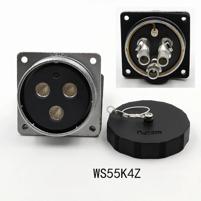 WS55 TQ+Z Waterproof IP65 Automotive Connector M55 Soldering Multi Core 4 7 40 53 61 Pin Power Adapter Male Plug Female Socket