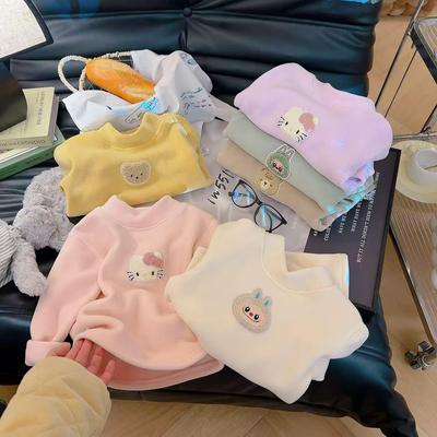Unisex Kids' 2025 Velvet Fleece Long Sleeve Half-High Collar Hoodie