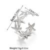 Punk Fashion Style Metal Starfish Open Bracelet, Versatile for Daily Use