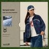 Li Ning ANB Collaboration Patchwork Zipper Hooded Breathable Versatile Casual Jacket Women Jacket Camouflage-Blue Mist-Grey AFDV998-1