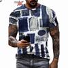 Herren Rundhals Grafik T-Shirt Mit Ausgefallenem Druck Sommer Kurzarm Top Für Herren Herren Weich Trendig Bequem T-Shirt Tops Sportbekleidung