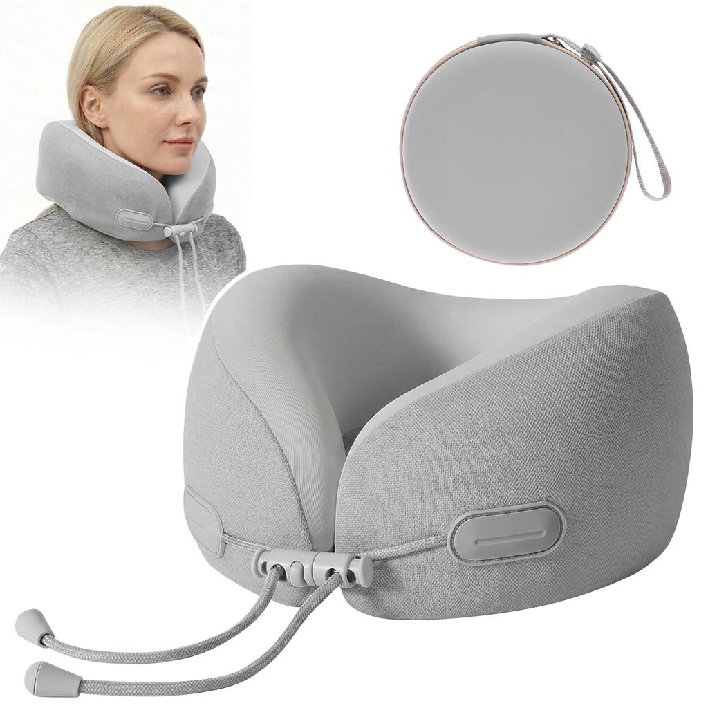 U Shaped Memory Foam Neck Pillows Soft Travel Massage Adjustable Flight Pillow for Sleeping Airplane Car Office Home