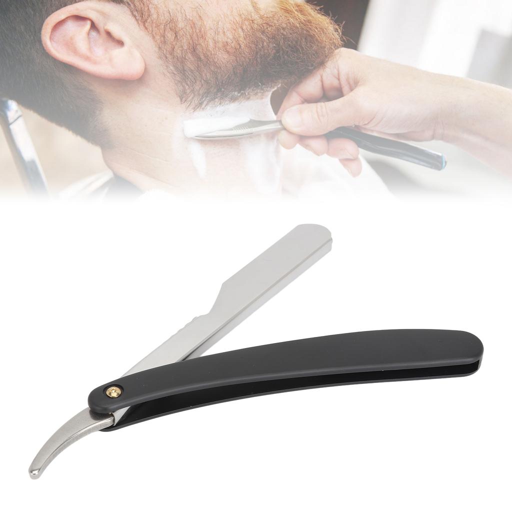 Vintage Manual Beard Knife Ergonomic Streamline Folding Holder Beard Trimmer Rack for Men