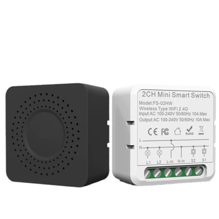 Tuya Smart WiFi Disconnector: 1-4 Way Dual Control Light Switch Module, Zero Fire