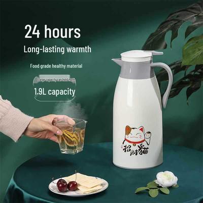 Large Capacity Cat Thermos with Glass Liner - Insulated Kettle for Home and Dorm Use