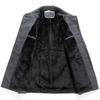 Men's Mid-Length Wool Lapel Winter Coat - Inner Lined, Middle-Aged Business Jacket 03