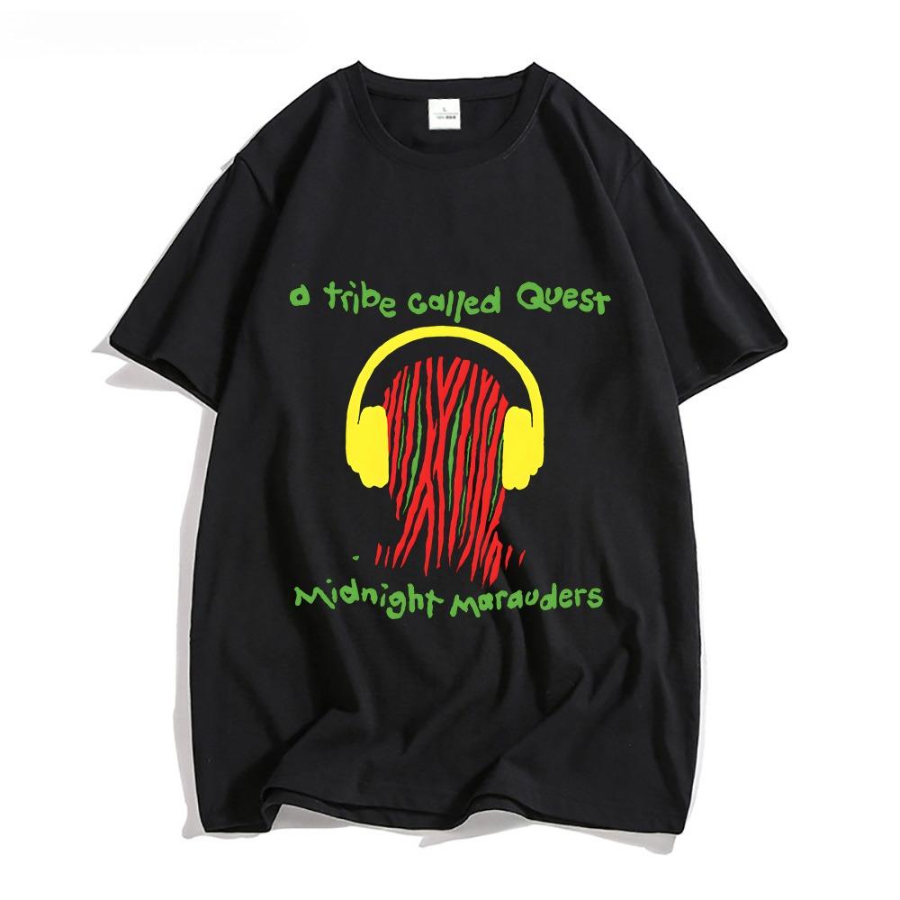 

2026 SpringSummer A TRIBE CALLED QUEST ATCQ Mens Stylish ShortSleeved Four Seasons Comfortable Earphones 4XL