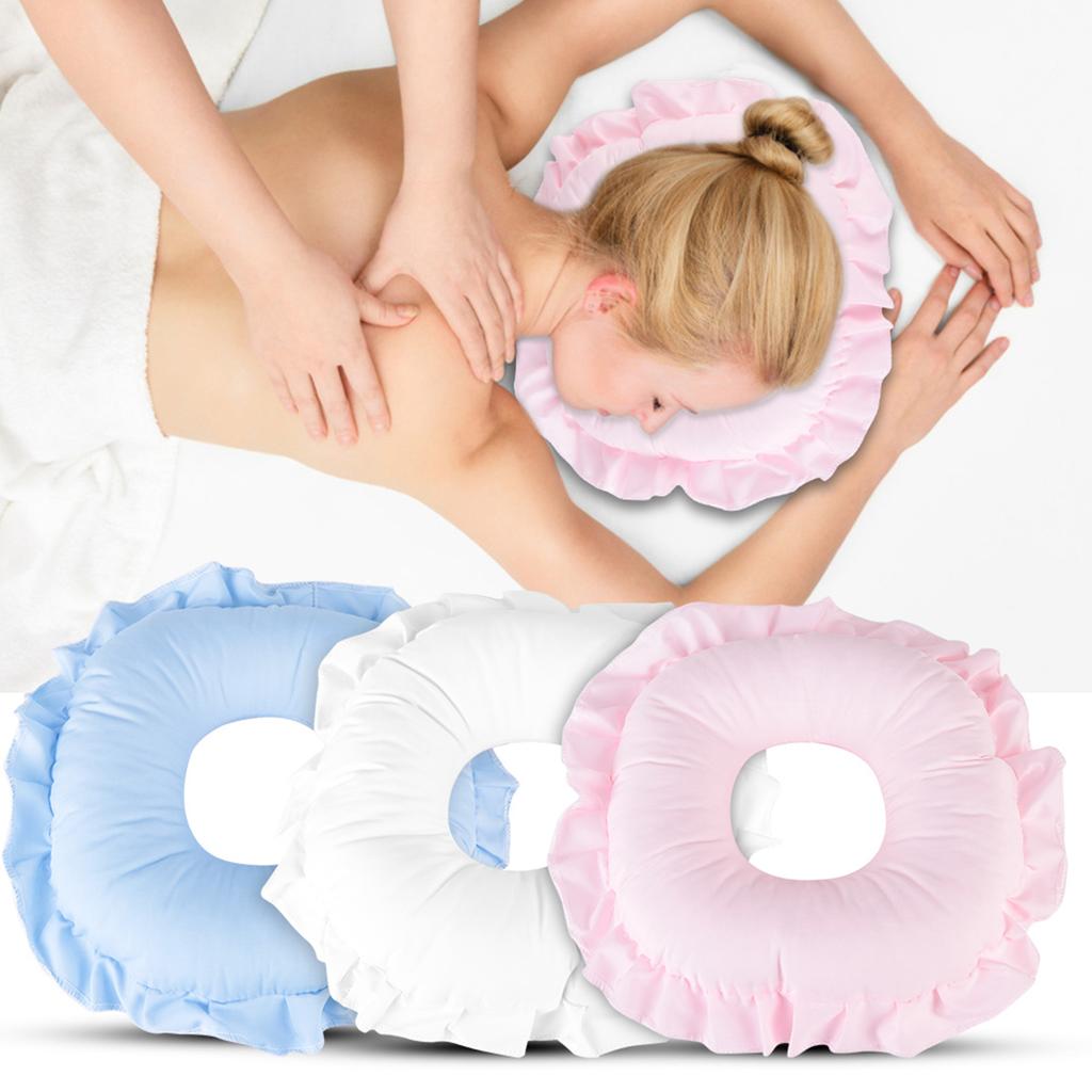 Polyester Gesichtsentspannungskissen SPA Salon Massage Ausgehöhltes Kissen Nickerchenruhekissen