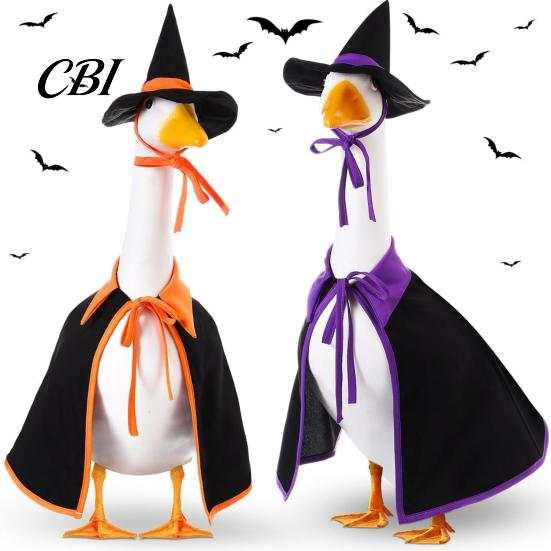 Christmas Porch Goose Outfit Halloween Ghost Outfit, Apparel, Festive Costume Outdoor Holiday Decor for 23 Inch Statue, Garden Yard Lawn Decoration