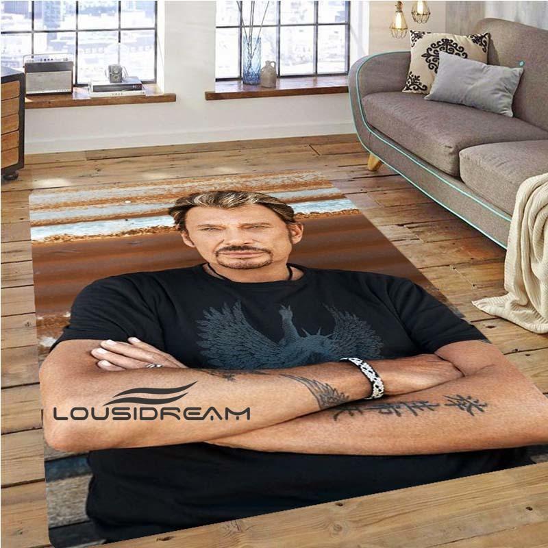 Cheap French Rock Star Johnny Hallyday rug Flannel All Season Light