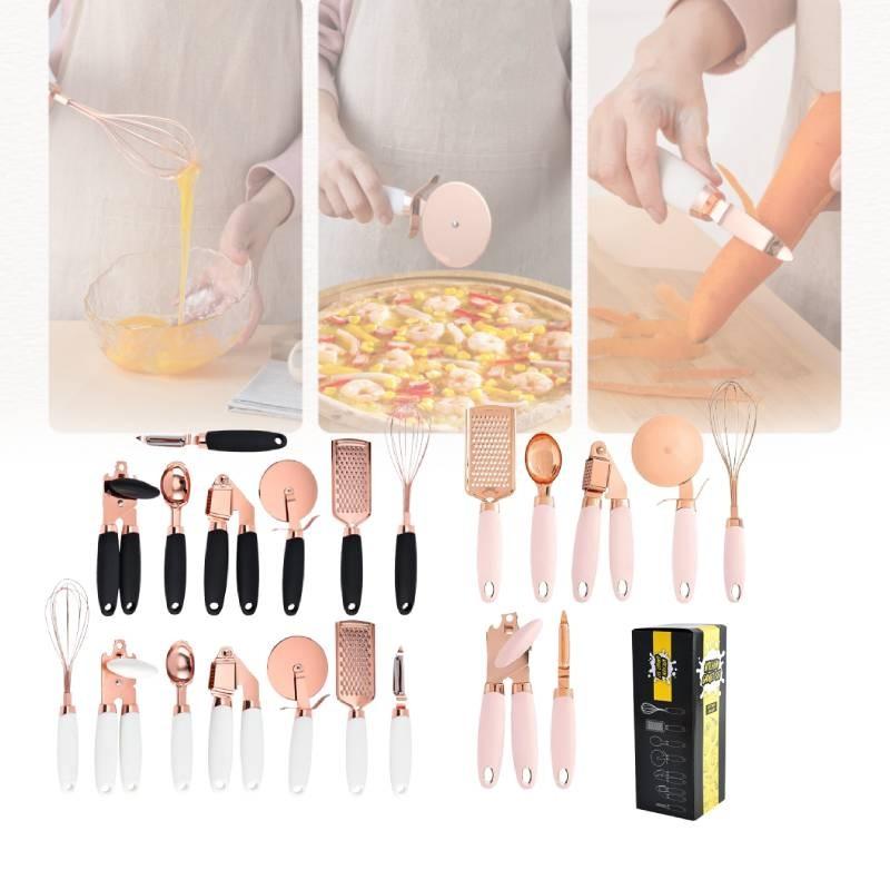 Pcs 7 Kitchen Gadget Set Copper Coated Stainless Utensil Pizza Cooking Tool