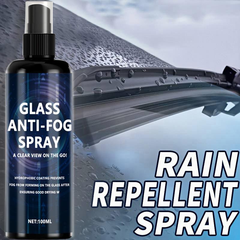 Universal Car Glass Rainproof Coating, Anti-Fog Spray for Car Windshields, Rearview Mirrors, Glasses, and Helmets, Enhances Waterproof Performance, 