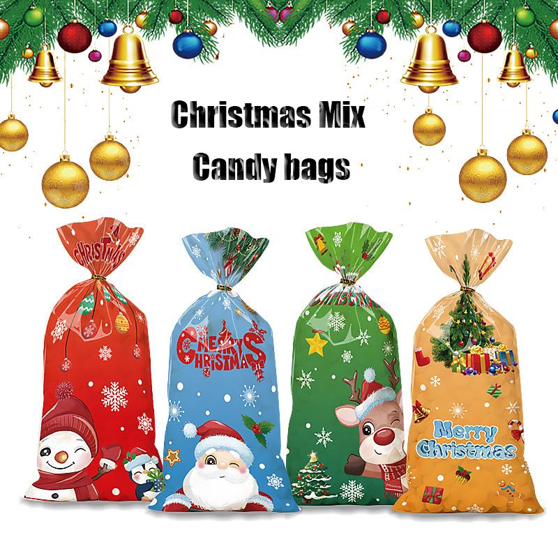 Weihnachtsthema Süßigkeitenbox und Verpackungsbeutel Weihnachten Zuhause Geburtstagsfeier Snack Keks Verpackungsmaterial 2025 Neujahrsgeschenk Requisiten