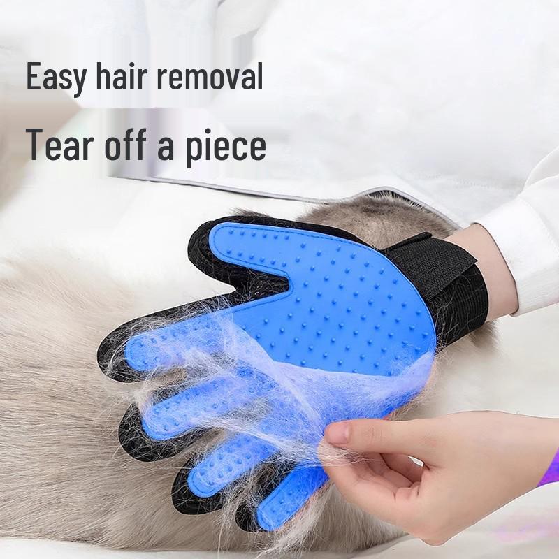 Viral Pet Grooming Gloves: Easily Remove Loose Hair During Cat and Dog Baths