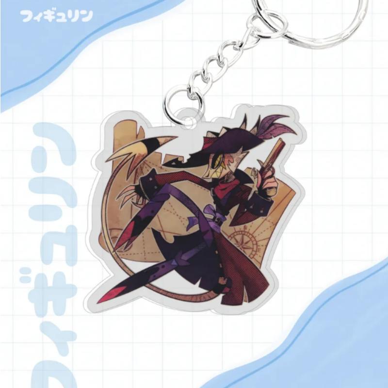 Acrylic Key Buckle for Helluva Boss Moxxie Millie Stolas Beelzebub Stella Anime Theme Acrylic Creative Keychain Pendant Gift