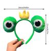 1Pc Funny Frog Cartoon Cute Headband Crown New Plush Big Eyes Headband Women'S Face Wash Headband Children'S Hair Accessories