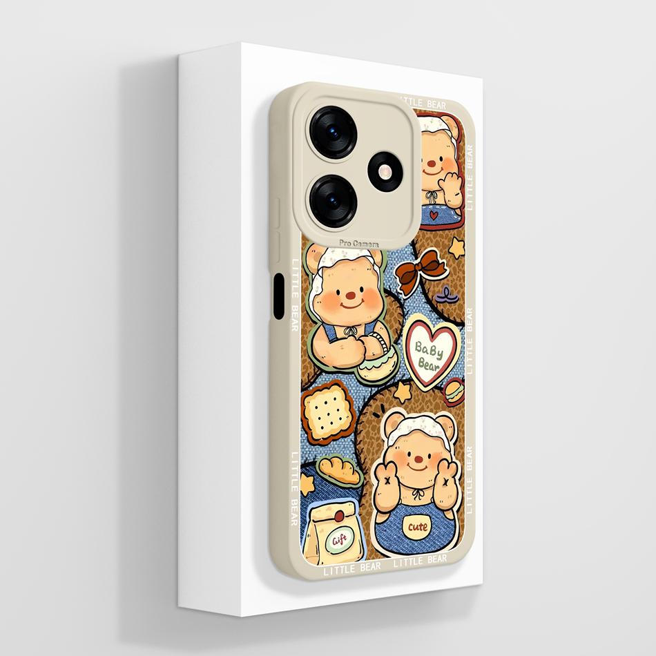 For Tecno Spark 10 Pro 10C Phone Case Cute Cartoon Patterns Anti Drop Back Cover For Tecno Spark10 Soft Liquid Silicone Housing