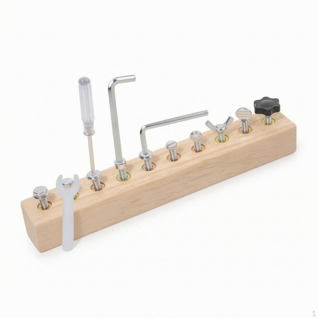 Wooden Screw Board with Tools ChildCentered Screwdriver Set Fine Motor Toy for Preschoolers,
