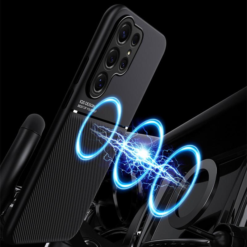For Samsung Galaxy S26 Ultra S26 Shockproof Case Magnetic Car Holder Leather Silicone Case Samsung Galaxy S26 Plus Fundas Para