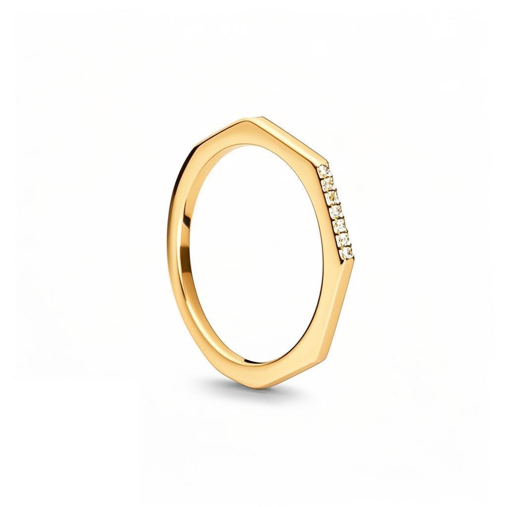 925 Sterling Silver Gilding Rings Gold Color Sparking Popular LOVE Wedding Ring Certified Women Engagement Jewelry Anniversary