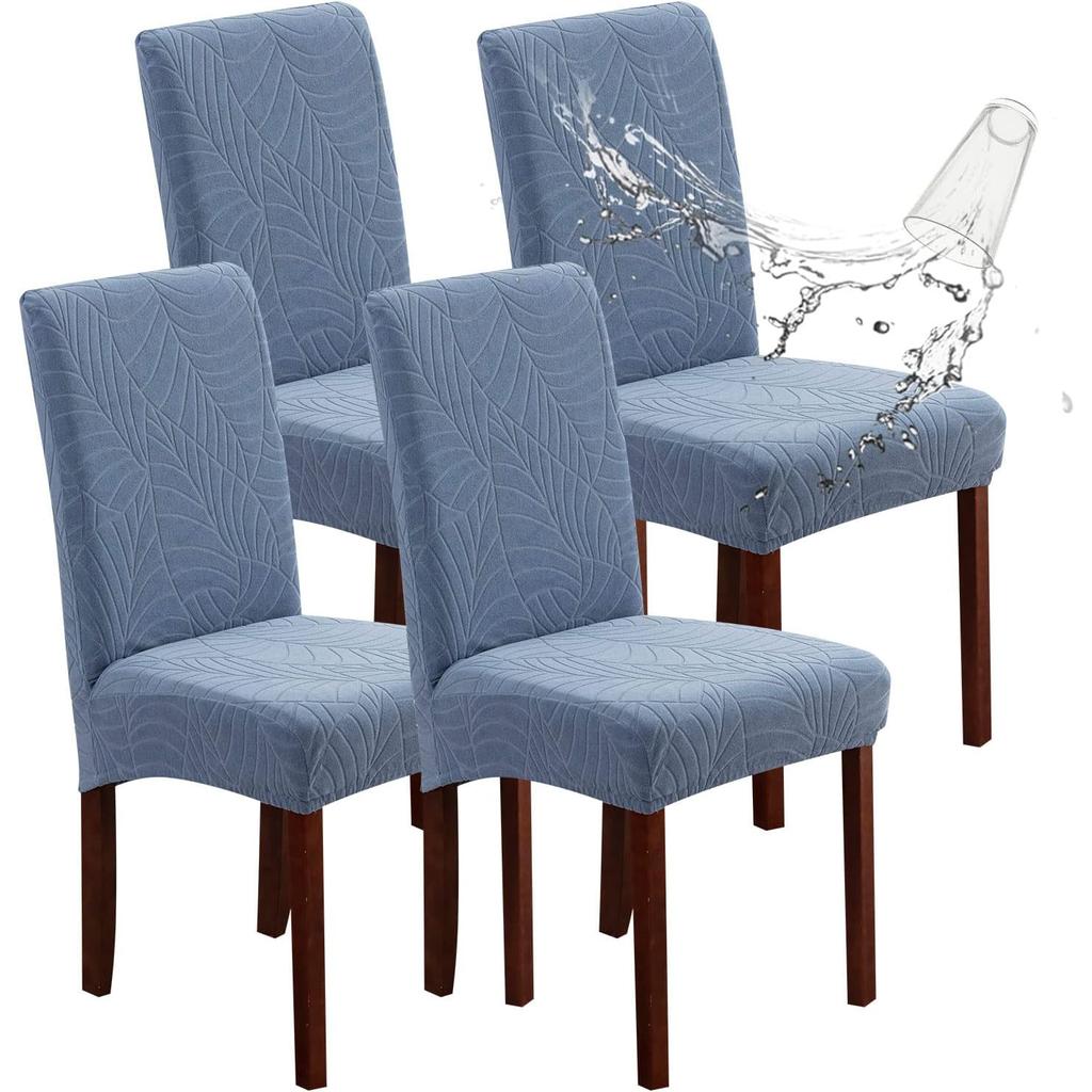 100% Waterproof Chair Covers for Dining Room, Stretch Parson Chair Slipcovers for Chairs, Washable Chair Protectors for Kitchen, Hotel, Restaurant