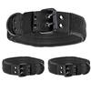 Strongest Nylon Dog Collar 5-Point Adjustable Tactical Pet Collar for Dogs Metal Buckle D-Ring Handle Self-Adhesive Tag Space