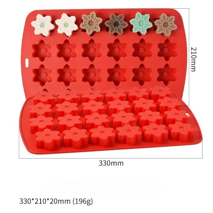 Christmas Cookie Molds Gingerbread Man Snowman Snowflake Chocolate Mold DIY Xmas Cookie Candy Mold Gummy Drop Mold Cake Tools