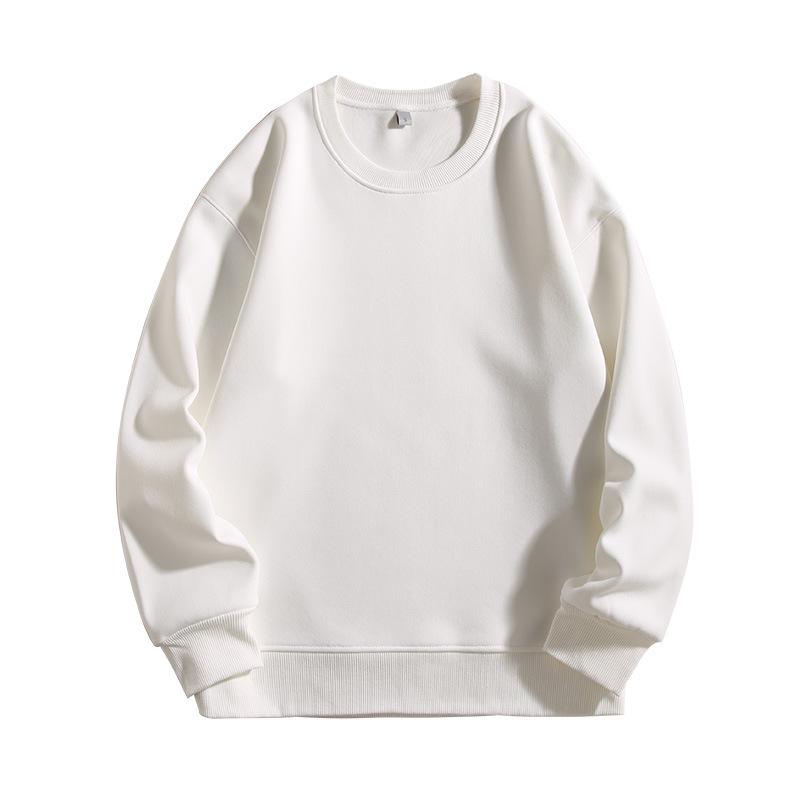 Men's Women's 100% Cotton Oversized Winter Clothes Plus Velvet Top Blouse Long Sleeve T-Shirts Pullovers Sweatshirts For Men