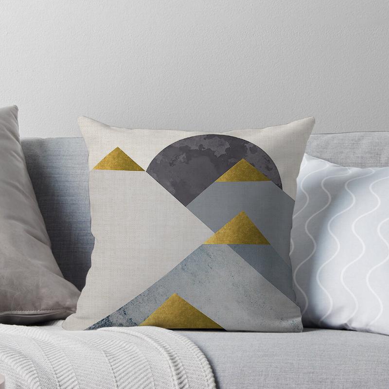 Haus Dekorativ Zuhause Kissenbezug für Sofa Kissenbezug 45*45 Nordisch 40*40cm 40x40cm 50x50 Wohnzimmer abstrakt 60x60 grau Boho