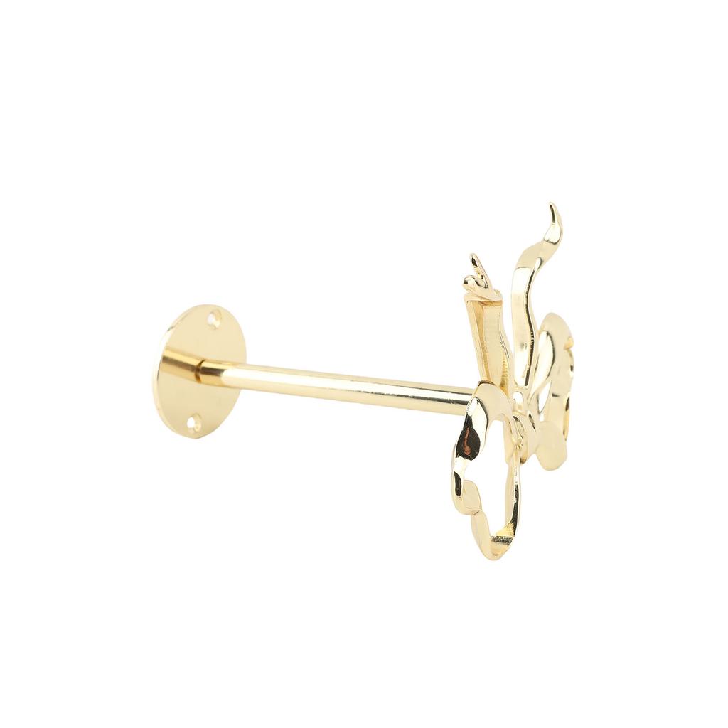 2 Pcs Bow Curtain Holdback Metal Decorative Curtain Tieback Wall Hook for Bedroom Living Room