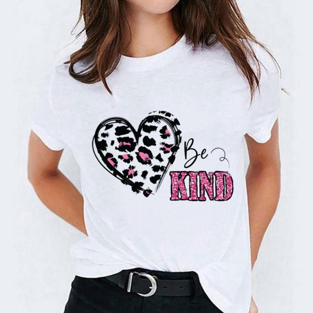 Glanzende Rode Liefdeshart Print T-shirt Dames Oversized Casual Los T-shirt Streetwear Dagelijkse Mode Top Duurzaam Grote Maten Blouse