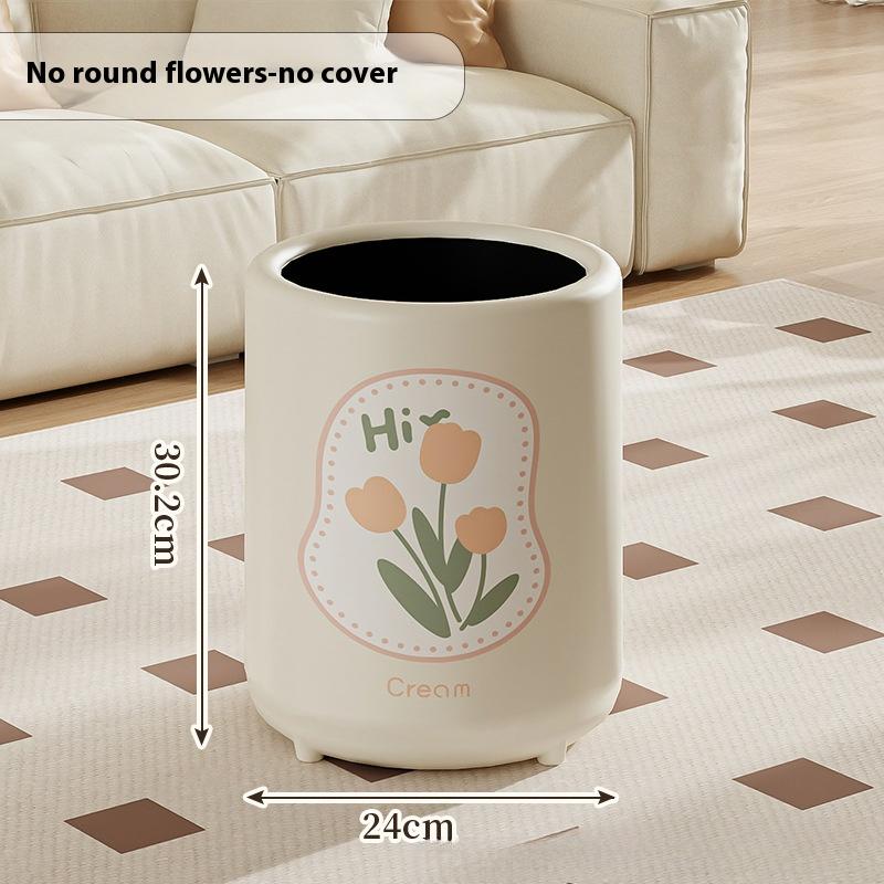

15L Trash Can with pulley Anti-odor trash Bin with Lid Wastebasket Kitchen Bathroom Large Capacity Garbage Can