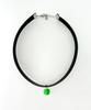 Glory_Arden [Unisex] Surgical Steel & Clover Jade Pendant Choker Necklace / Ghmn-430