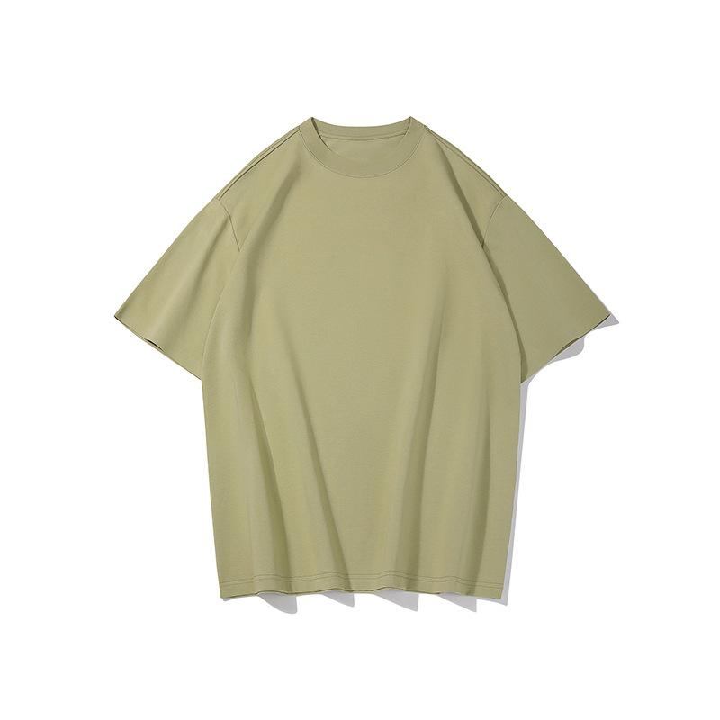 Minimalist Fashionable Solid-Color Crew-Neck T-Shirt American Casual Style Versatile Top for Commuting