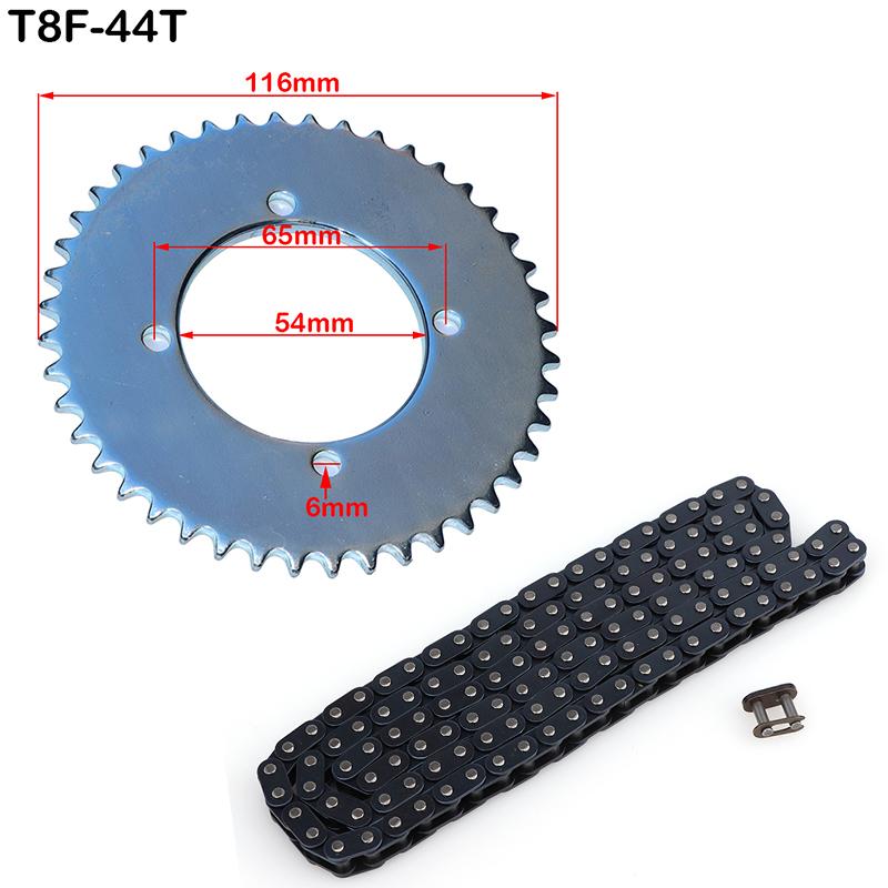 47cc 49cc T8F Chain 136 Links and 38 44 54 58 64 74 Tooth Sprocket for Mini Motorcycle Atv 4 Stroke 2 Stroke Engine Parts
